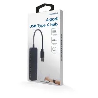 Концентратор Gembird USB-C 4 ports USB 2.0 black (UHB-CM-U2P4-01) - 3