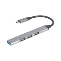Концентратор Gembird USB-C to 1xUSB 3.1 + 3xUSB 2.0 silver (UHB-CM-U3P1U2P3-03) - 1
