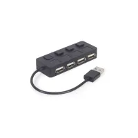 Концентратор Gembird USB 2.0 4 ports switch black (UHB-U2P4-05) - 1