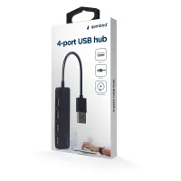 Концентратор Gembird USB 2.0 4 ports black (UHB-U2P4-06) - 3