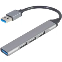 Концентратор Gembird USB-A to USB 3.1 Gen1 (5 Gbps), 3 х USB 2.0 (UHB-U3P1U2P3-02) - 1