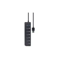 Концентратор Gembird 7 ports (1xUSB3.1+6xUSB2.0) switch black (UHB-U3P1U2P6P-01) - 5