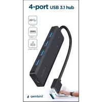 Концентратор Gembird 4 ports USB 3.1,USB-A, USB-C PD (UHB-U3P4P-02) - Изображение 3