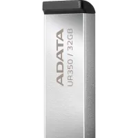 USB флеш накопичувач ADATA 32GB UR350 Silver-Black USB 3.2 (UR350-32G-RSR/BK) - Зображення 3