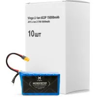 Акумуляторний блок Vinga Li-Ion 6S3P 15000mAh коробка 10 шт (JHY Li-Ion 21700 5000mAh) (V6S3P-10PCS-15000MAH) - 1