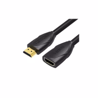 Кабель мультимедійний HDMI M to HDMI F 2.0m 4K60Hz black Vention (VAA-B06-B200) - Image 1