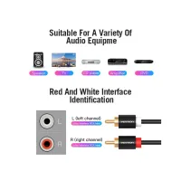 Кабель мультимедійний 2xRCA M to 2xRCA M 1.0m black Vention (VAB-R06-B100) - Зображення 6