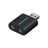 Звукова плата VENTION Audio USB 2х3,5mm jack Metal (VAB-S17-B) - Зображення 1