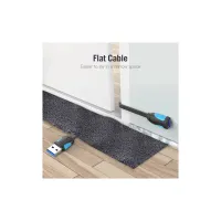 Дата кабель USB 3.0 AM/AF 2.0m flat black Vention (VAS-A13-B200) - Зображення 6