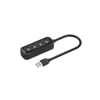 Концентратор Vention USB 2.0 to 4xUSB 2.0 0.15m black (VAS-J43-B015) - Зображення 1