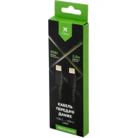 Дата кабель USB-C to USB-C 2.0m 60W Silicon Black Vinga (VCDCCC262SB) - 5