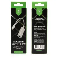 Перехідник USB-C to RJ45 Ethernet 1000Mbps aluminium Vinga (VCPATC2GBLNS) - 4