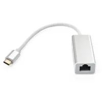 Перехідник USB-C to RJ45 Ethernet 1000Mbps aluminium Vinga (VCPATC2GBLNS) - 1