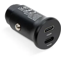 Зарядний пристрій Vinga 40W PD 2xUSB-C (20W+20W) Car Charger (VCPCCCC40) - 1