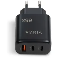 Зарядний пристрій Vinga GaN 65W PD+QC 2C1A ports Wall Charger (VCPCHCCA65B) - 5