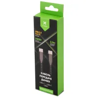 Дата кабель USB-C to USB-C 2.0m UBS3.2 Gen2 10G 240W Chip Silicon Black Vinga (VCPDCCC3242SB) - 5