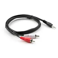 Кабель мультимедійний 3.5mm M to 2xRCA M 1.5m Vinga (VCPDCJ35MRCA21.5BK) - 2