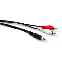 Кабель мультимедійний 3.5mm M to 2xRCA M 5.0m Vinga (VCPDCJ35MRCA25BK) - 2
