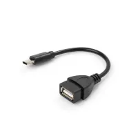 Перехідник OTG USB 2.0 AF to USB-C 0.1m Vinga (VCPDCOTGTCBK) - 1