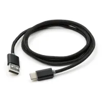 Дата кабель USB 2.0 AM to USB-C 1.0m LED black Vinga (VCPDCTCLED1BK) - 3
