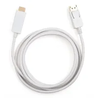 Кабель мультимедійний DisplayPort M to HDMI M 1.8m Vinga (VCPDPHDMI1.8WH) - 2