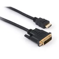 Кабель мультимедійний HDMI M to DVI M 5.0m 24+1pin Vinga (VCPHDMIDVI5) - 1
