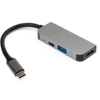 Концентратор Vinga Type-C to 4K HDMI+USB3.0+PD aluminium (VCPHTC3AL) - 2