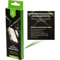 Концентратор Vinga Type-C to 4K HDMI+USB3.0+PD aluminium (VCPHTC3AL) - 3