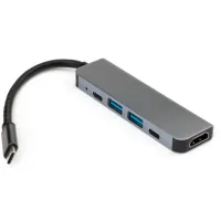 Концентратор Vinga Type-C to 4K HDMI+2*USB3.0+PD+USB-C 3.1 Gen1 aluminum (VCPHTC5AL) - 2