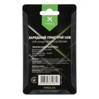 Зарядний пристрій Vinga 2 Port USB Wall Charger 2.1A (VCPWCH2USB2ABK) - 4