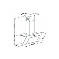 Витяжка кухонна Eleyus VERTICAL 470 50 WH - 12