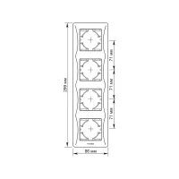 Рамка Videx BINERA срібний шовк 4 поста (VF-BNFR4V-SS) - 2