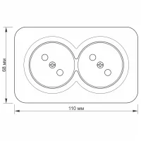 Розетка Videx BINERA IP20 зовнішня 2ая біла (VF-BNS22-W) - 4