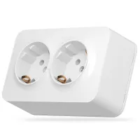 Розетка Videx BINERA IP20 зовнішня 2ая із заземленням біла (VF-BNS22G-W) - 1