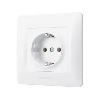 Розетка Videx BINERA 1ая с заземлением (VF-BNSK1G-W) - Изображение 2