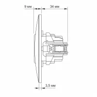 Розетка Videx BINERA 1ая с заземлением (VF-BNSK1G-W) - Изображение 5