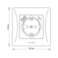 Розетка Videx VF-BNSK1GUC-SS - 5