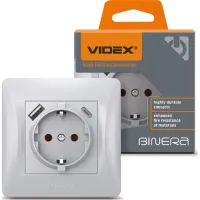 Розетка Videx VF-BNSK1GUC-SS - 1