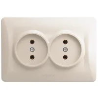 Розетка Videx BINERA 2ая кремова (VF-BNSK2-CR) - 1
