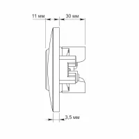 Розетка Videx BINERA 2ая (VF-BNSK2-W) - 5