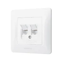 Комп'ютерна розетка Videx BINERA CAT6+CAT6 (VF-BNSK2PC6-W) - 2