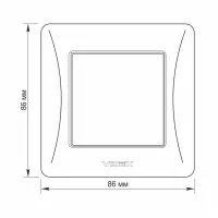 Вимикач Videx BINERA 1кл чорний графіт (VF-BNSW1-BG) - 5