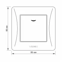 Вимикач Videx BINERA 1кл з підсвічуванням білий (VF-BNSW1L-W) - 5