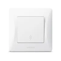 Переключатель Videx BINERA 1кл проходной белый (VF-BNSW1P-W) - Изображение 2