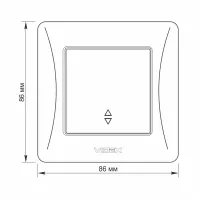 Переключатель Videx BINERA 1кл проходной белый (VF-BNSW1P-W) - Изображение 5