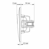 Переключатель Videx BINERA 1кл проходной белый (VF-BNSW1P-W) - Изображение 6