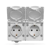 Розетка Videx BINERA IP65 зовнішня 2ая із заземленням сіра (VF-BNW22G-G) - 2