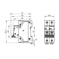 Автоматичний вимикач Videx RS6 RESIST 2п 16А 6кА С (VF-RS6-AV2C16) - 4