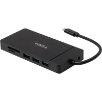 Концентратор Vinga USB-C 3.1 to VGA+HDMI+RJ45+3xUSB3.0+USB2.0+SD/TF+PD100W+Audio (VHYC10) - 2