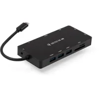 Концентратор Vinga USB-C 3.1 to VGA+HDMI+RJ45+3xUSB3.0+USB2.0+SD/TF+PD100W+Audio (VHYC10) - 4